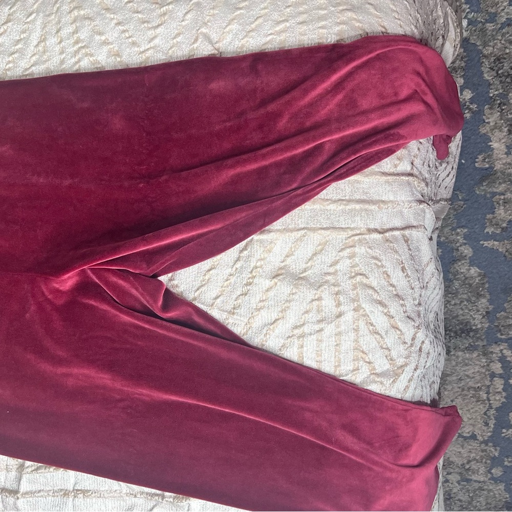 Old Navy Maroon Velvet Leggings